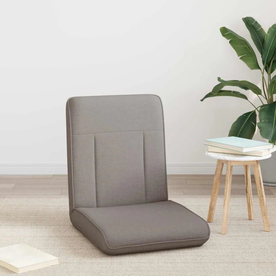 vidaXL Verstelbare vlo stoelen Taupe Stof, foto 3