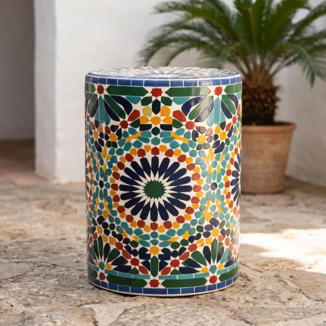Signes Grimalt mozaïek kruk veelkleurig Multicolour