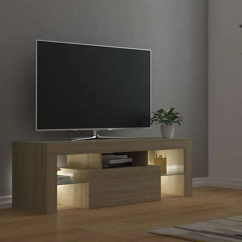 vidaXL Tv-meubel met LED-verlichting 120x35x40cm sonoma eikenkleurig, foto 4