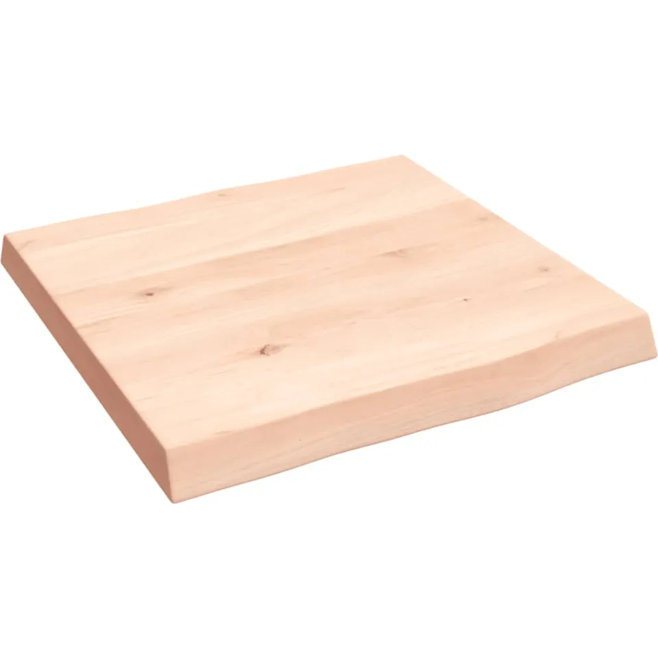 vidaXL Tafelblad natuurlijke rand 40x40x(2-4) cm massief eikenhout Bruin