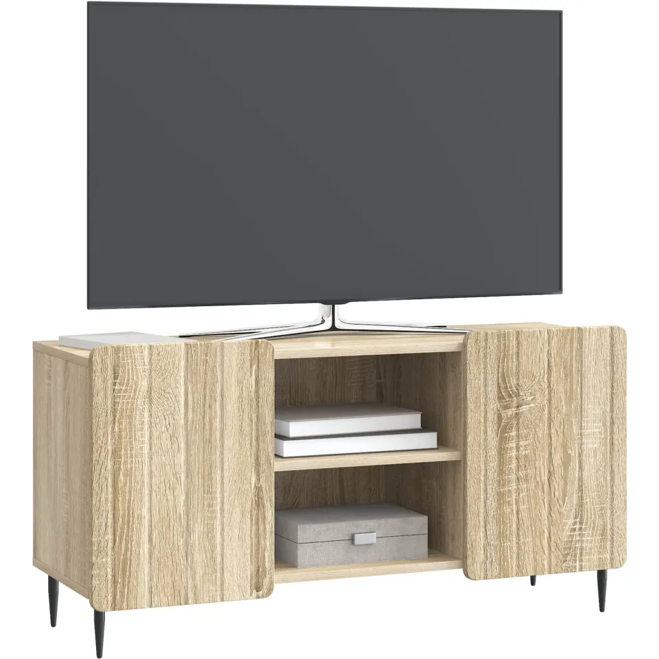 vidaXL TV-kast 102 x 34,5 x 52 cm Sonoma Eiken Bewerkt hout Bruin