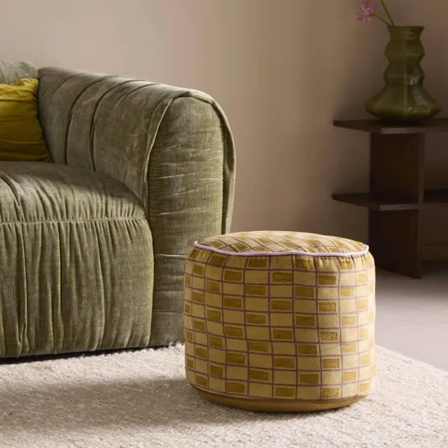 NOUS Living poef Miley yellow
