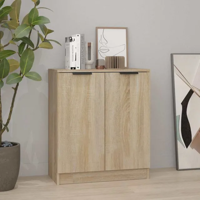 vidaXL Dressoir 60x30x70 cm bewerkt hout sonoma eikenkleurig Bruin