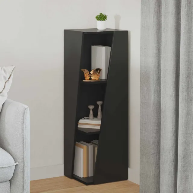 vidaXL Zijplank 33 x 32 x 100,5 cm Bewerkt hout Zwart, foto 2