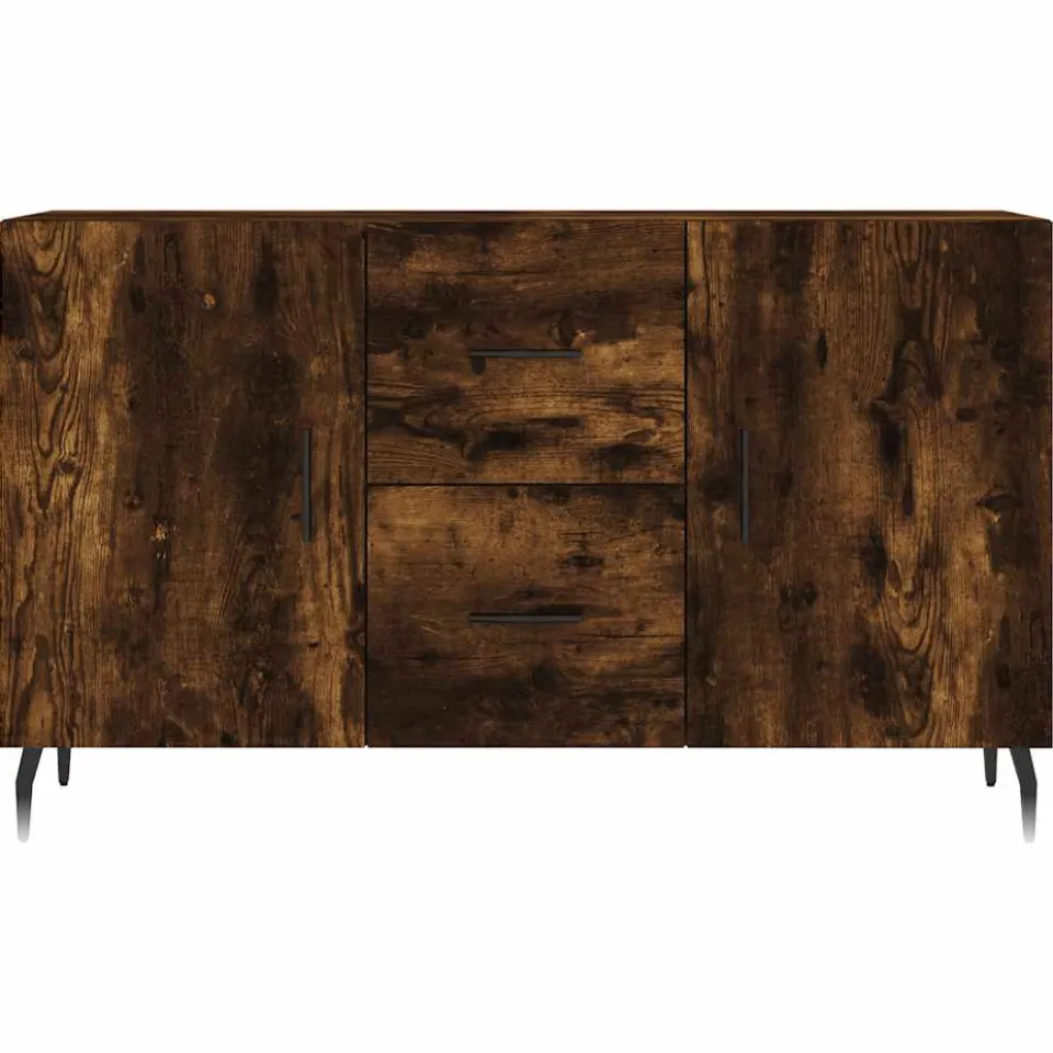 vidaXL Dressoir 100x36x60 cm bewerkt hout gerookt eikenkleurig, foto 4