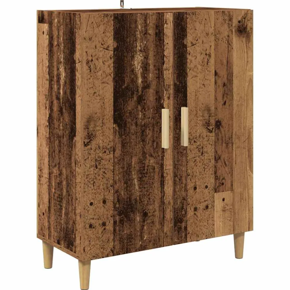 vidaXL Dressoir Oud hout 69,5 x 34 x 90 cm Bewerkt hout bruin, foto 3