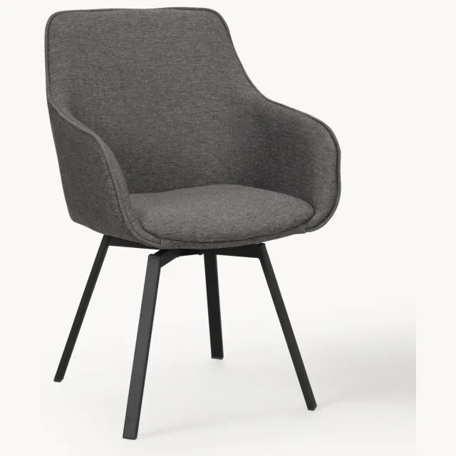 Rowico Home Draaifauteuils Alison, 2 stuks antraciet, zwart