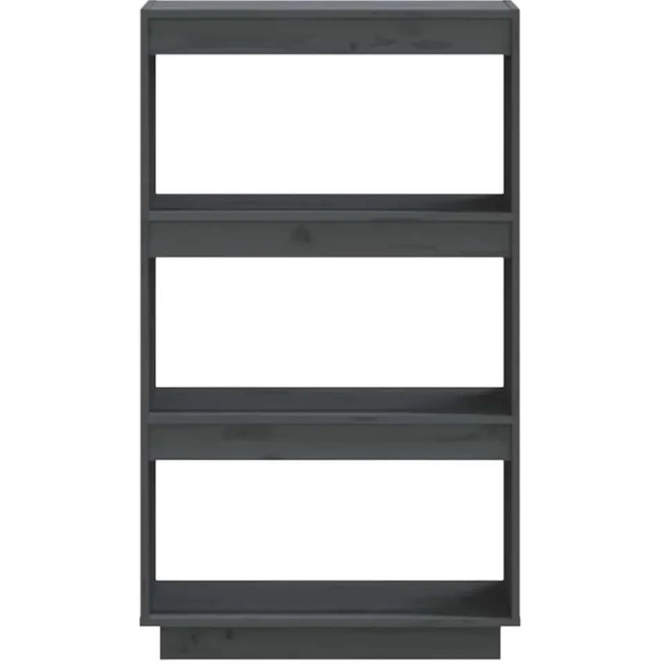 vidaXL Boekenkast/kamerscherm 60x35x103 cm massief grenenhout grijs, foto 4