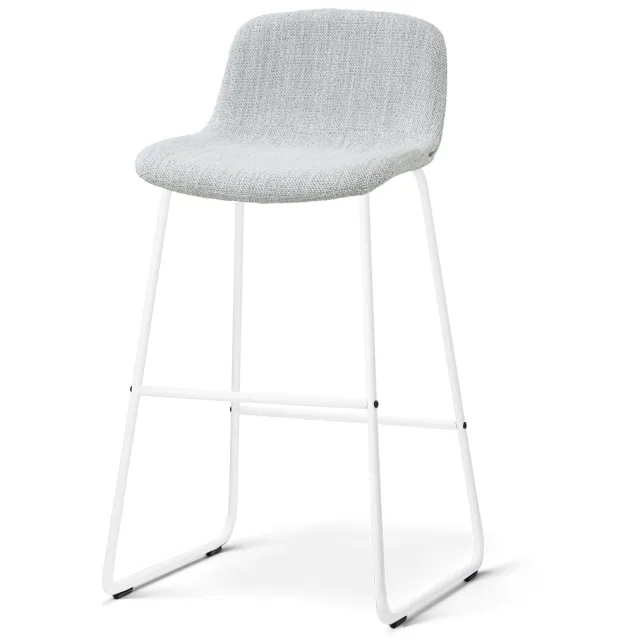 Nolon Nino-Mats barkruk grijs melange - wit onderstel - 75 cm