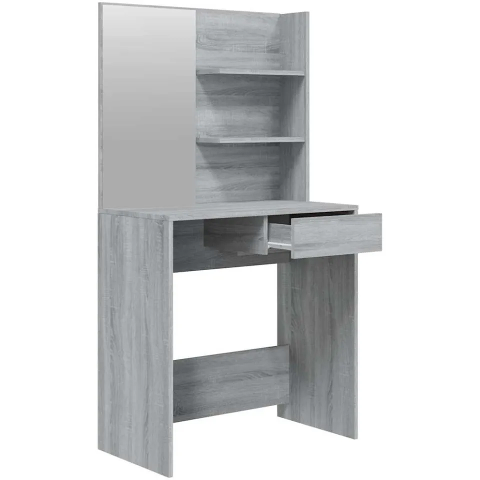 vidaXL Kaptafelset 74,5x40x141 cm grijs sonoma