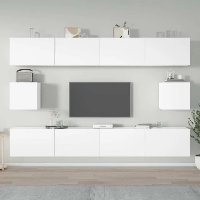 vidaXL 6-delige Tv-meubelset bewerkt hout wit, foto 2
