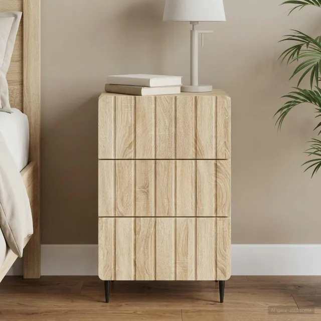 vidaXL Nachtkastje met lade Sonoma Eiken 43x 41 x 68 cm Bewerkt hout Bruin