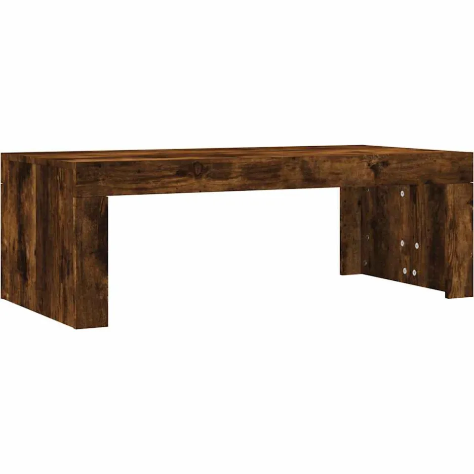 vidaXL Salontafel 102x50x36 cm bewerkt hout gerookt eikenkleurig, foto 3