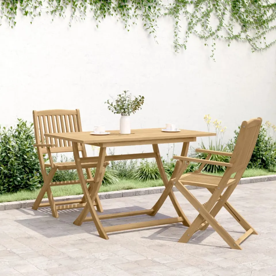 vidaXL Tuintafel inklapbaar 120x70x75 cm massief acaciahout bruin, foto 3