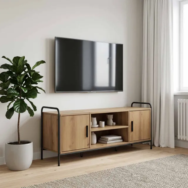 vidaXL Tv-meubel 119 x 33 x 50 cm Artisanaal eiken, foto 2