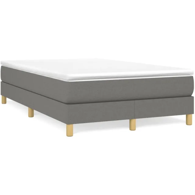 vidaXL Boxspring met matras stof donkergrijs 120x190 cm grijs