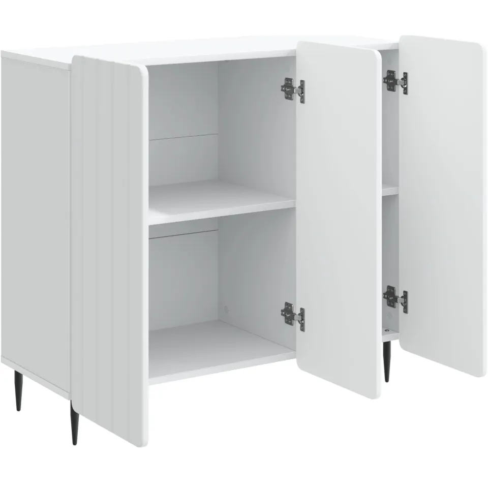 vidaXL Dressoir Wit 89 x 34,5 x 82 cm Bewerkt hout, foto 3