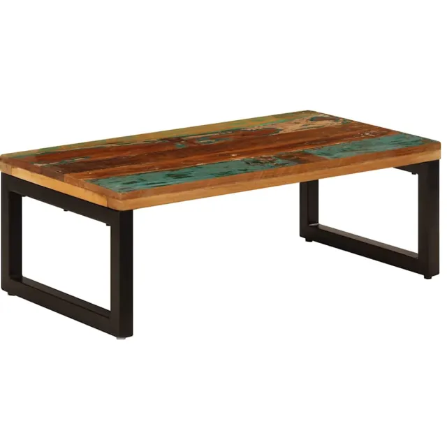 vidaXL Salontafel 100x50x35 cm massief gerecycled hout en staal Bruin