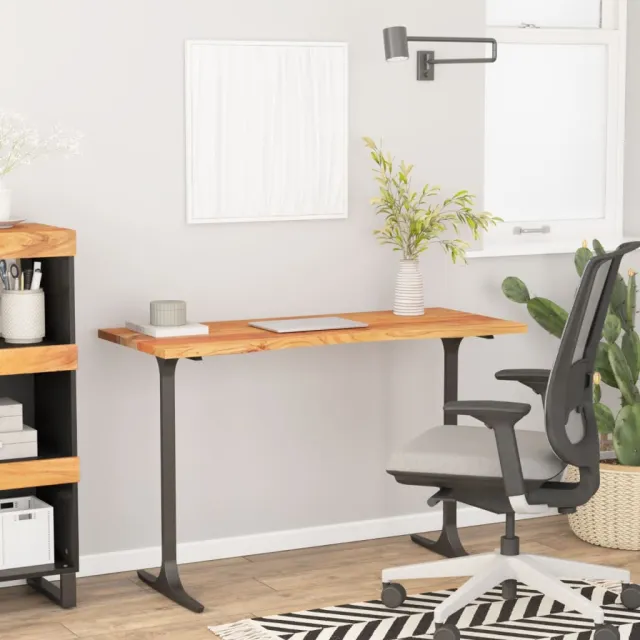 vidaXL Bureaublad rechthoekig 120x60x2,5 cm massief acaciahout bruin, foto 2