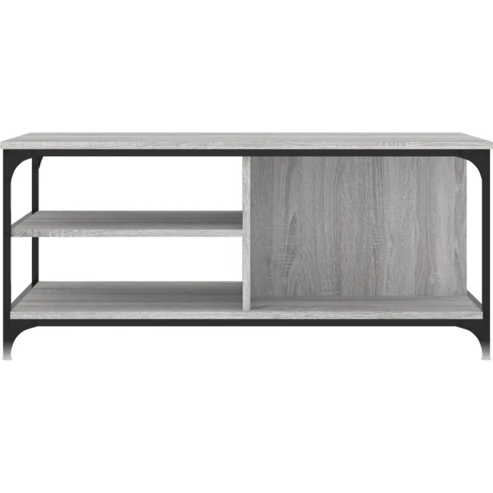 vidaXL Salontafel 100x50x45 cm bewerkt hout grijs sonoma