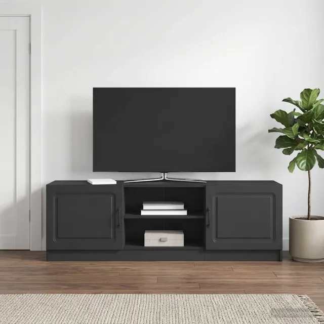 vidaXL TV-kast Zwart 150 x 31 x 47 cm Bewerkt hout, foto 2