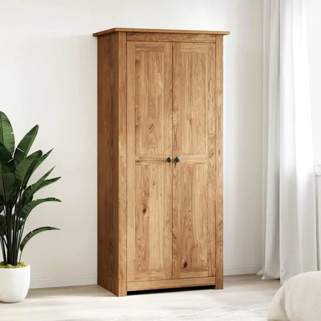 vidaXL Kledingkast Panama Range 80x50x171,5 cm massief grenenhout bruin, foto 2