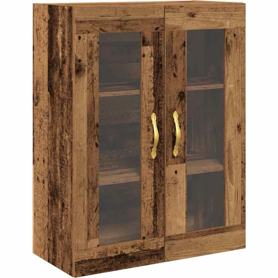 vidaXL Wandkast Oud Hout 69,5 x 34 x 90 cm Bewerkt hout bruin, foto 3