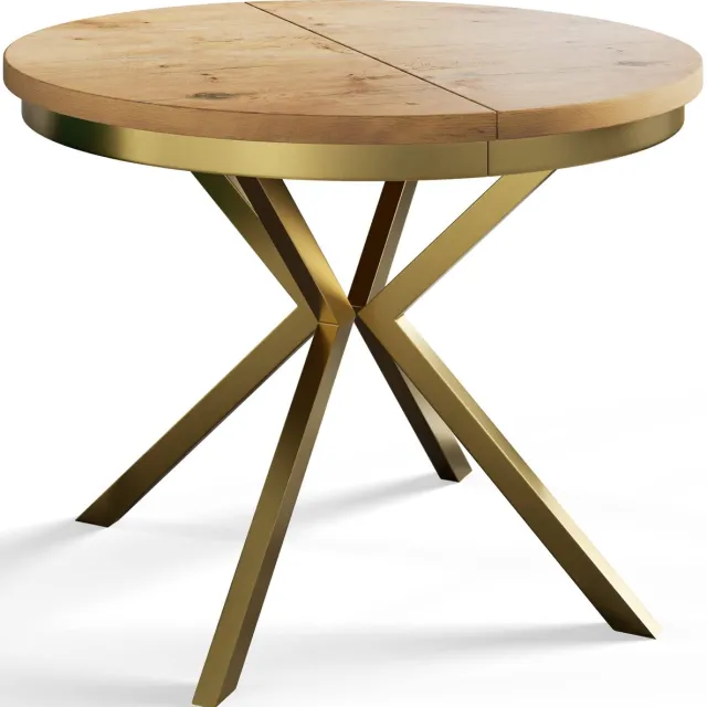 ALPİ Alpi Moebel - Ronde Tafel Uitschuifbare Bergo 90-170 cm - Lichtbruin