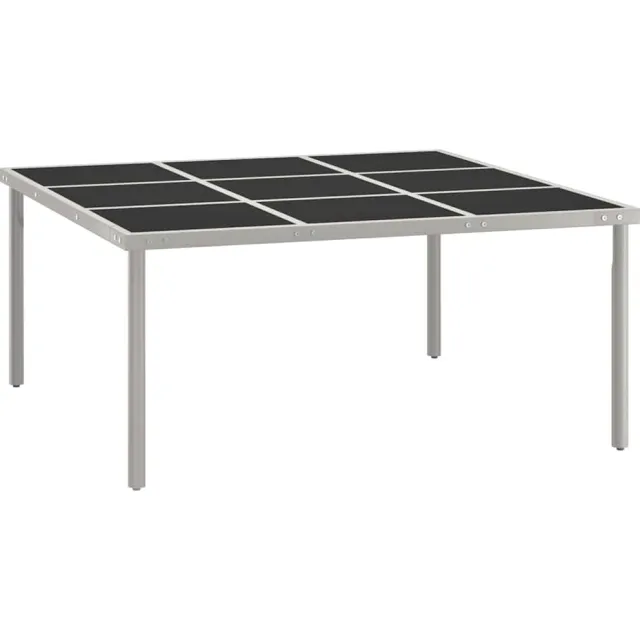 vidaXL Tuintafel 170x170x74,5 cm glas en staal, foto 2