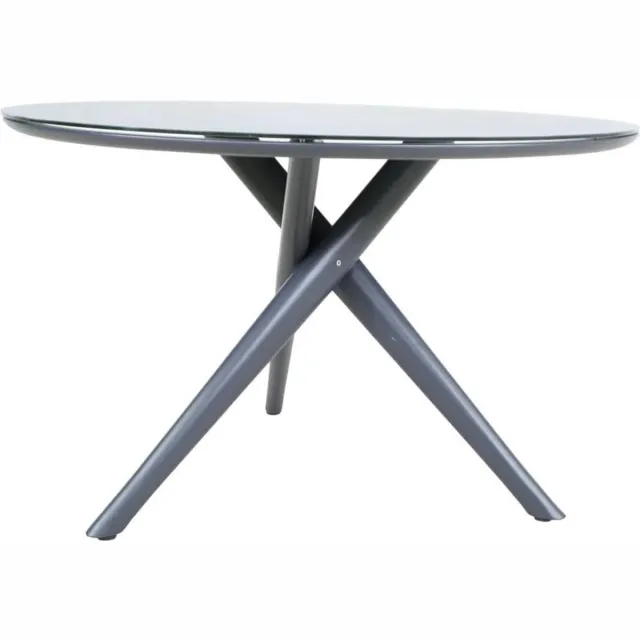 Lesliliving Tafel Buiten Tuin Mojito Ceramic ø120cm Lesli Living grijs