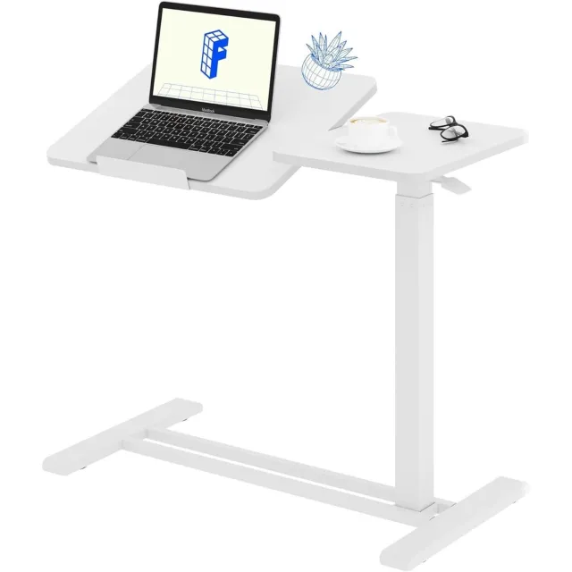 Duraxl FlexiSpot H7 Verdeelbaar Kantelbaar Nachtkastje - Flexibele Laptoptafel & Bedlade Wit
