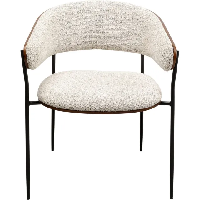 Kare Design Stoel met armleuningen Cindy walnoot Kare Design Beige