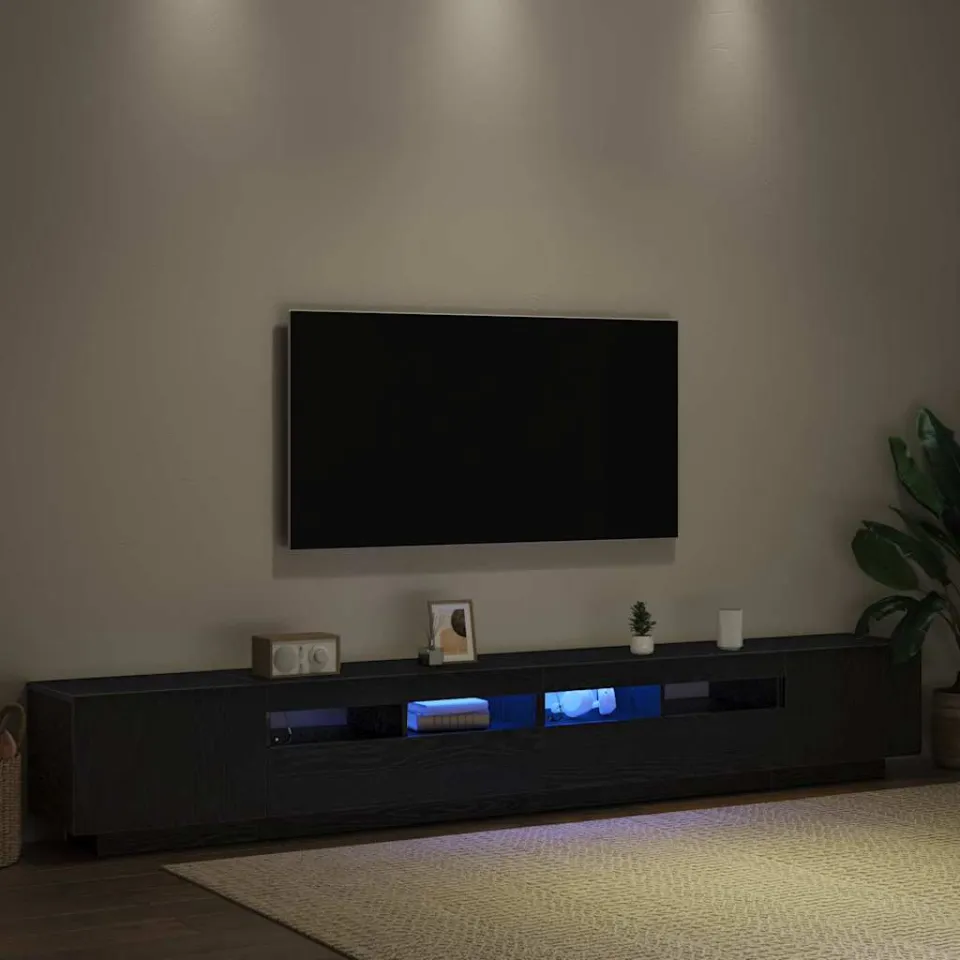 vidaXL Tv-meubelset 3 st 260 x 35 x 40 cm Zwart, foto 4