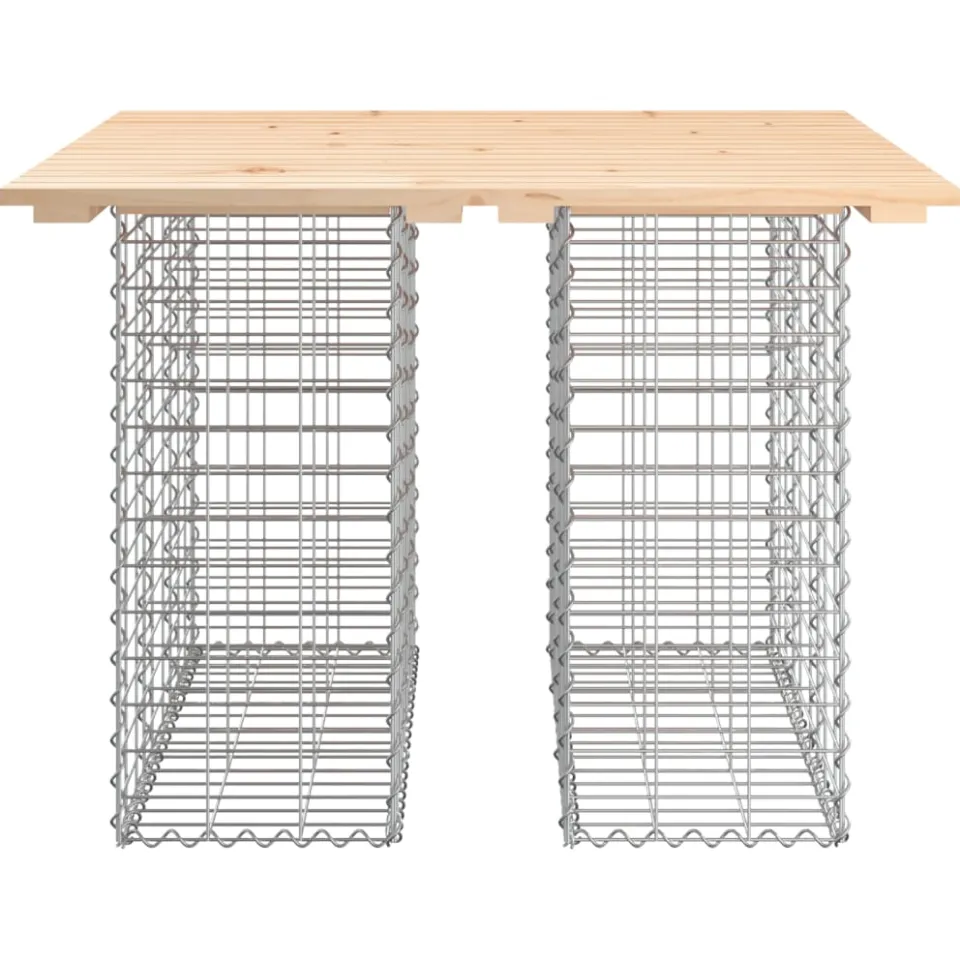 vidaXL Tuintafel schanskorfontwerp 100x102x72 cm massief grenenhout Bruin