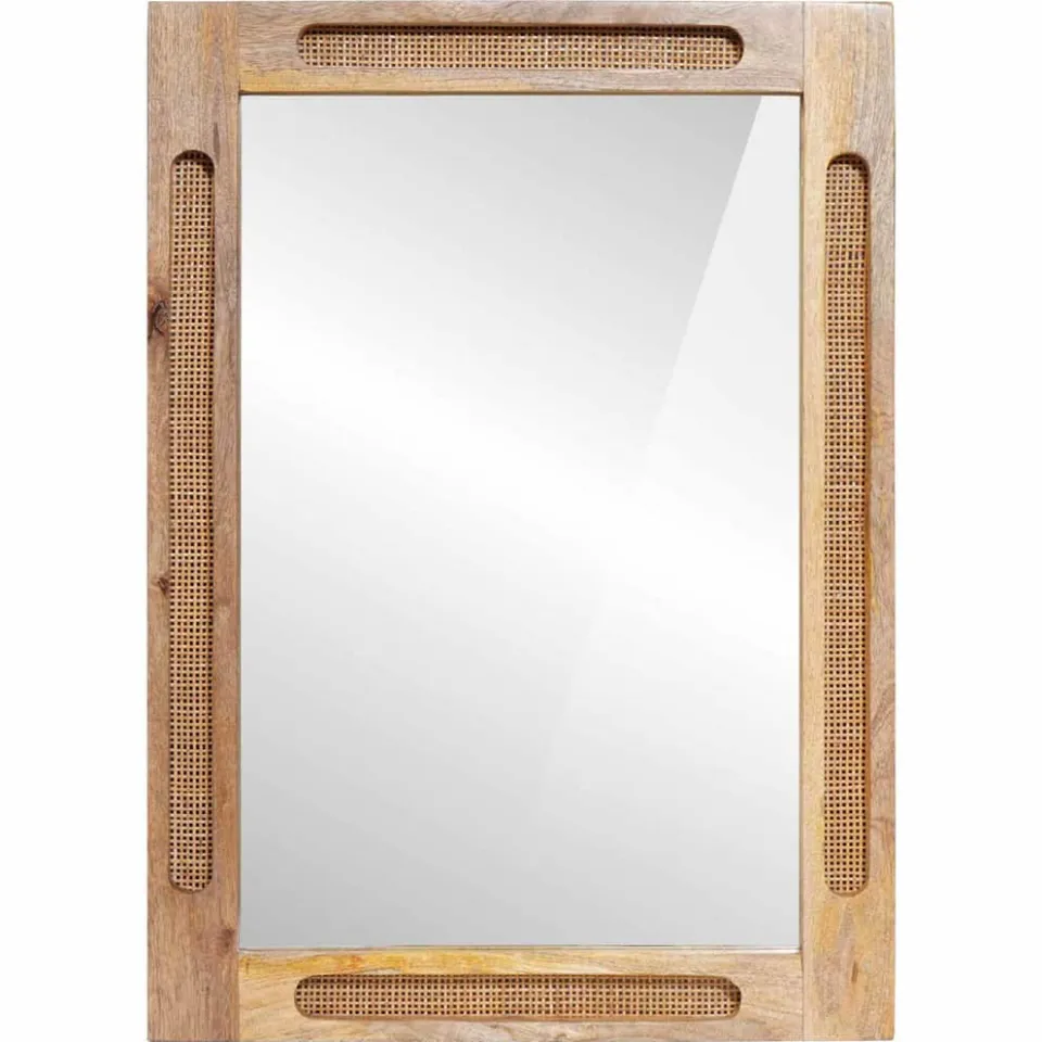vidaXL Badkamer Spiegel Bruin 50 x 2,5 x 70 cm Massief Mango Hout, foto 2