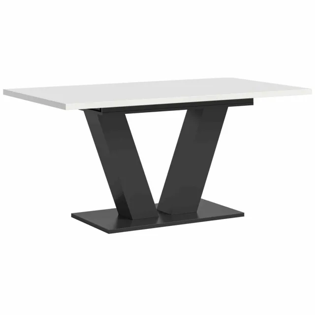 Furnilux Motion uitschuifbare eettafel wit NB grijs NB - 90x150x76cm