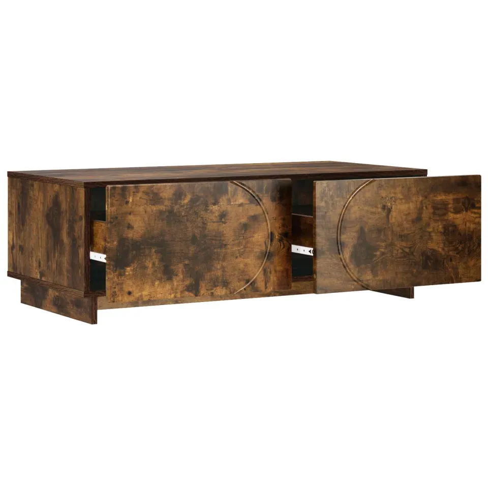 vidaXL Salontafel Gerookt eiken 102 x 50,5 x 35 cm Bewerkt hout Bruin
