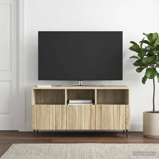 vidaXL TV-kast met lade Sonoma Eiken 102 x 34,5 x 50 cm Bewerkt hout Bruin