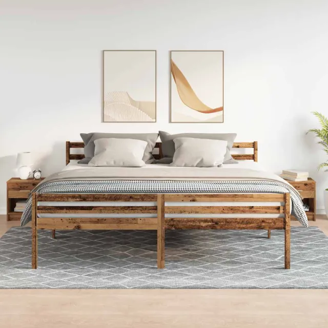 vidaXL Nachtkastjes 2 st met lade 39x28x41 cm oud houtkleurig bruin, foto 2