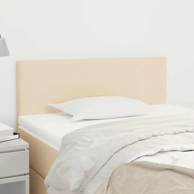 vidaXL Hoofdbord 90x5x78/88 cm stof crèmekleurig