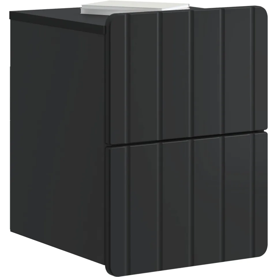 vidaXL Wandbeugel Bedkast 2 st Zwart 33 x 34,5 x 43 cm Bewerkt hout, foto 3