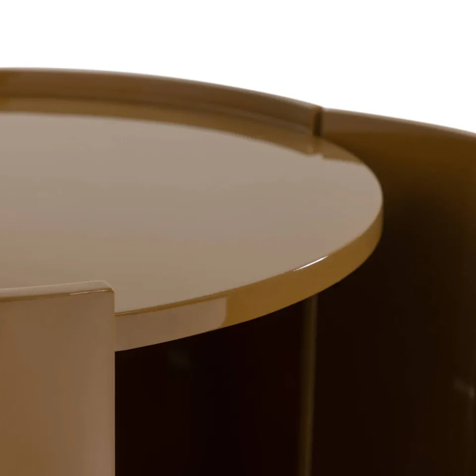 WOOOD Sera ronde kast hoogglans honinggeel honey yellow, foto 6