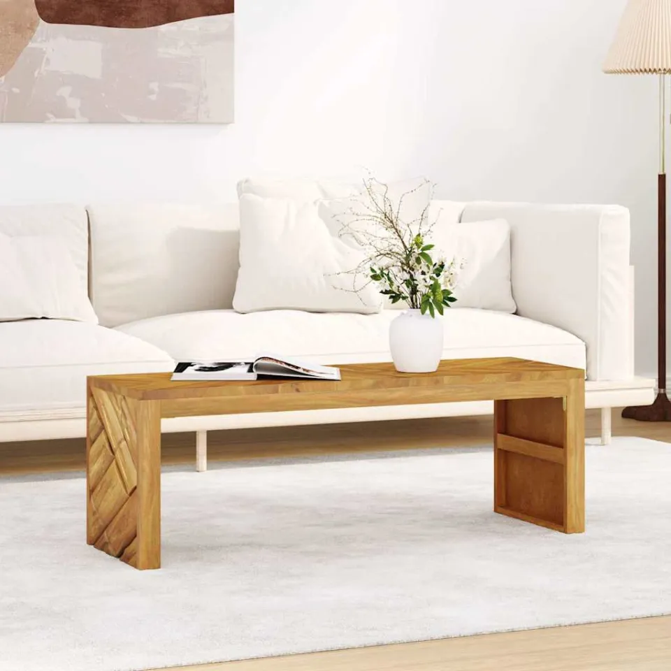 vidaXL Salontafel 110x35x38 cm massief teakhout bruin, foto 4