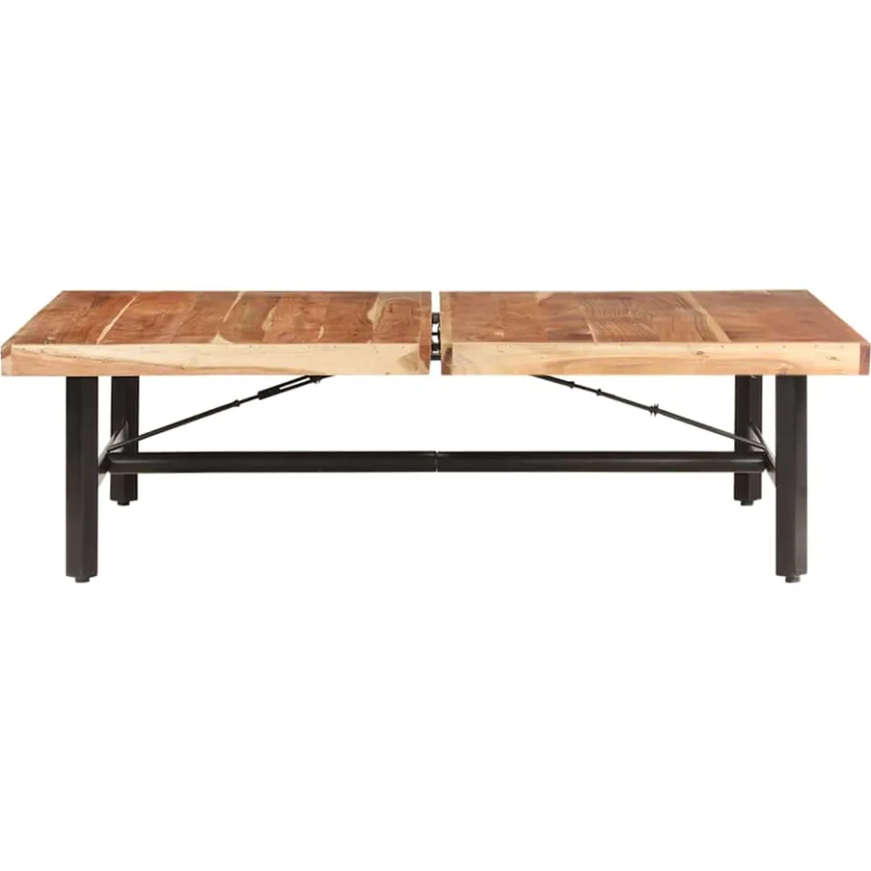 vidaXL Salontafel 142x90x42 cm massief acaciahout bruin, foto 2