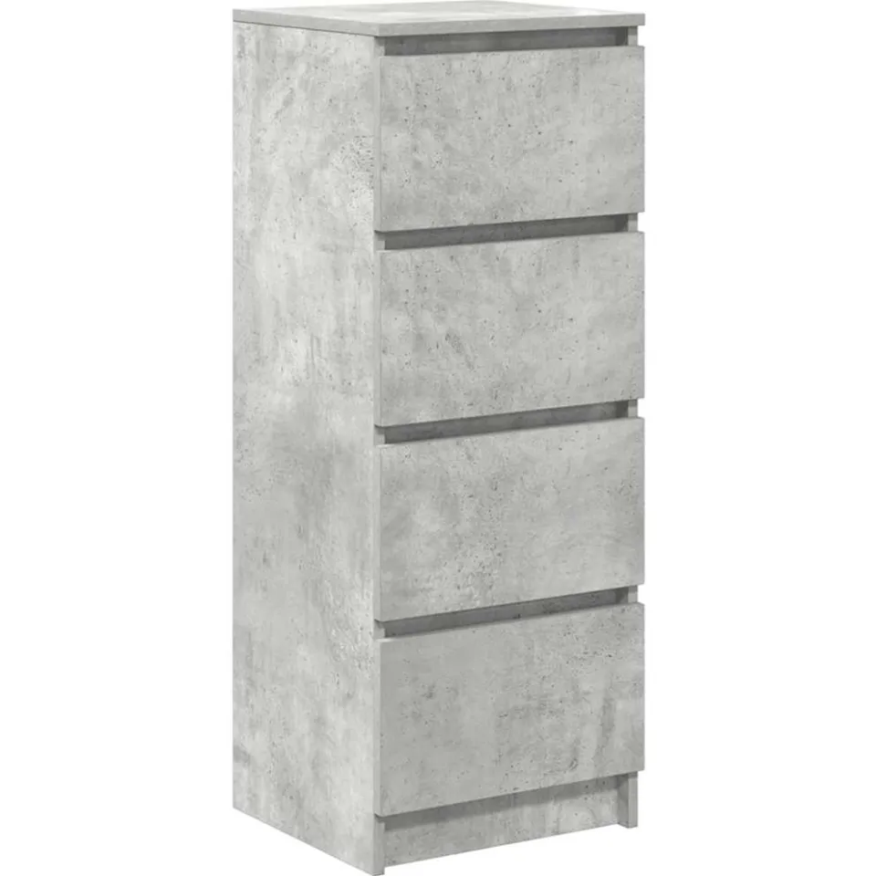 vidaXL Dressoir 37,5x35x99 cm spaanplaat betongrijs