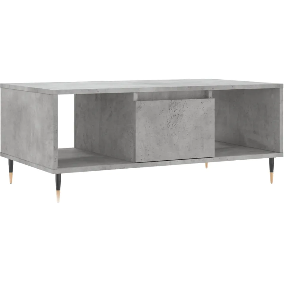 vidaXL Salontafel 90x50x36,5 cm bewerkt hout betongrijs grijs, foto 3