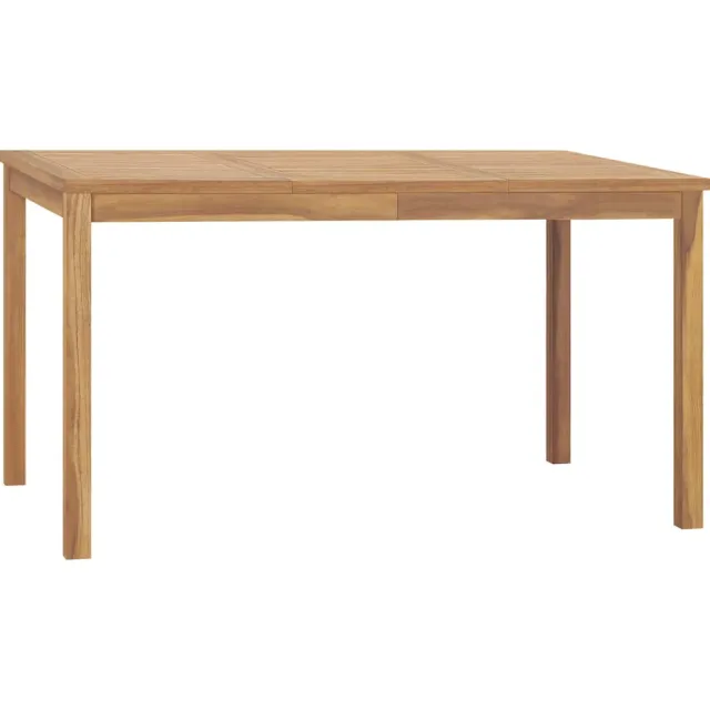 vidaXL Tuintafel 140x80x77 cm massief teakhout bruin, foto 2