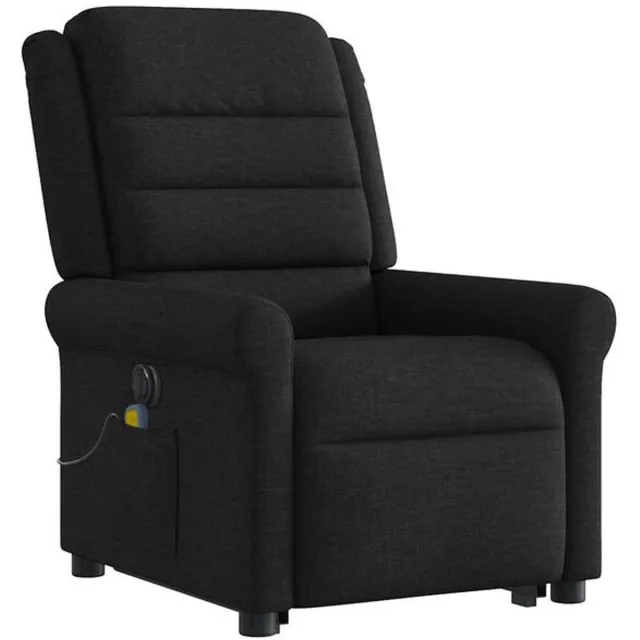 GranMaison Massagestoel - Relaxfauteuil - Zetel - Sta op stoel elektrisch - Stof - 1 persoons - Met armleuning - Zeer comfortabel - Elektrisch - Zwart