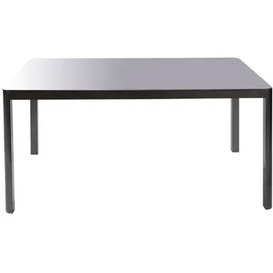 Macari Tuintafel - Aluminium Frame - Glazen Blad - 150x90x75cm Grey