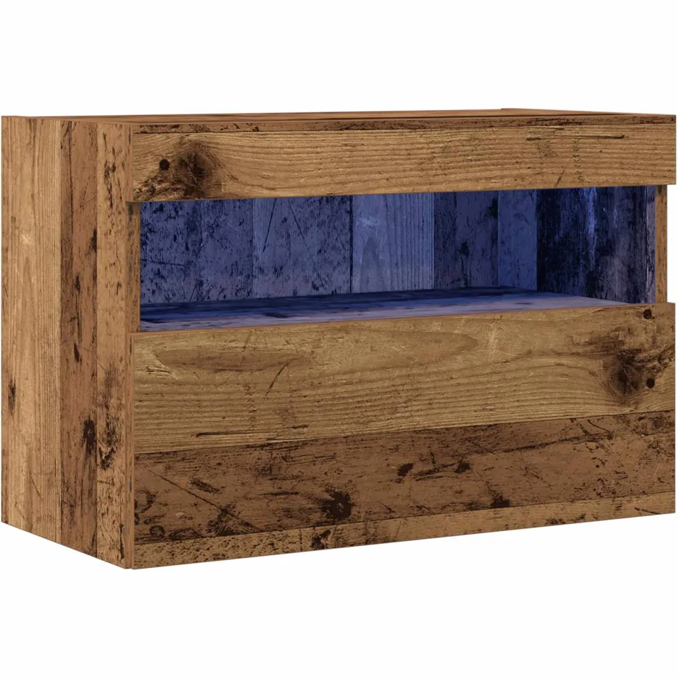 vidaXL TV Wandkast 60 x 30 x 40 cm Oud hout Bewerkt hout Bruin